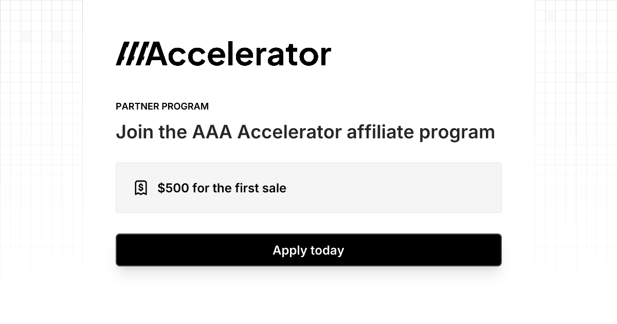AAA Accelerator Affiliate Program | Dub