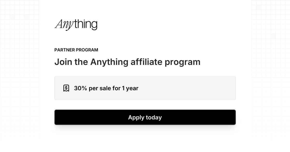Anything Affiliate Program | Dub