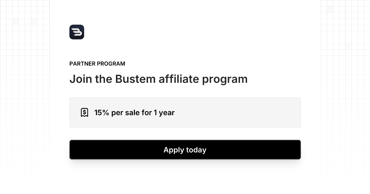 Bustem Affiliate Program