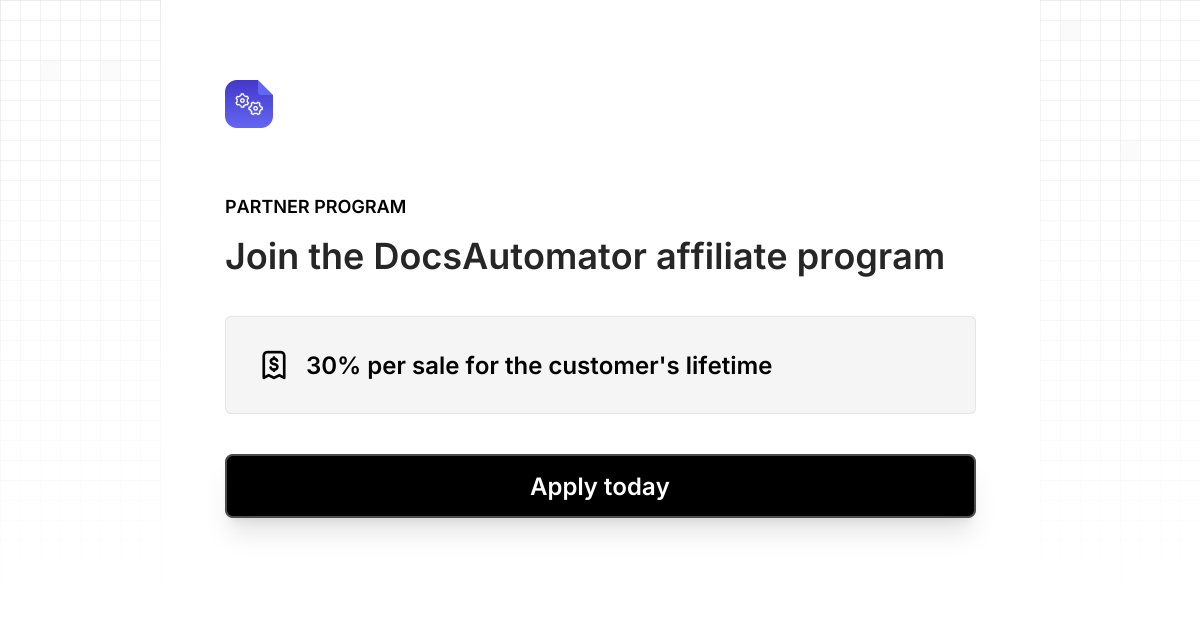 DocsAutomator Affiliate Program | Dub