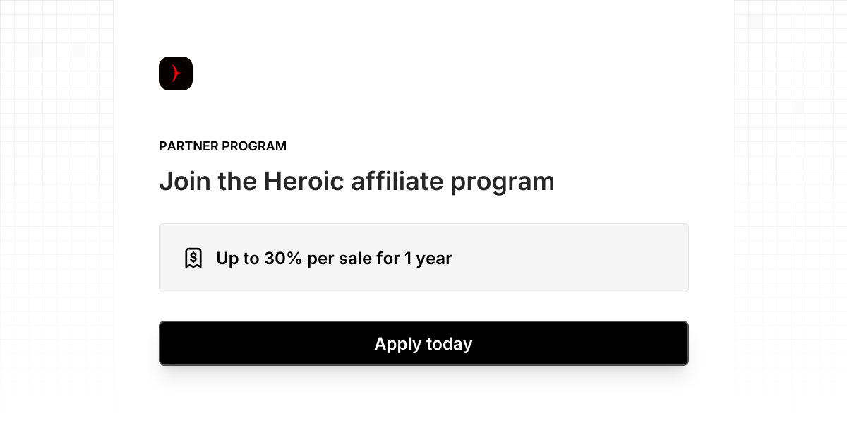 Heroic Affiliate Program | Dub