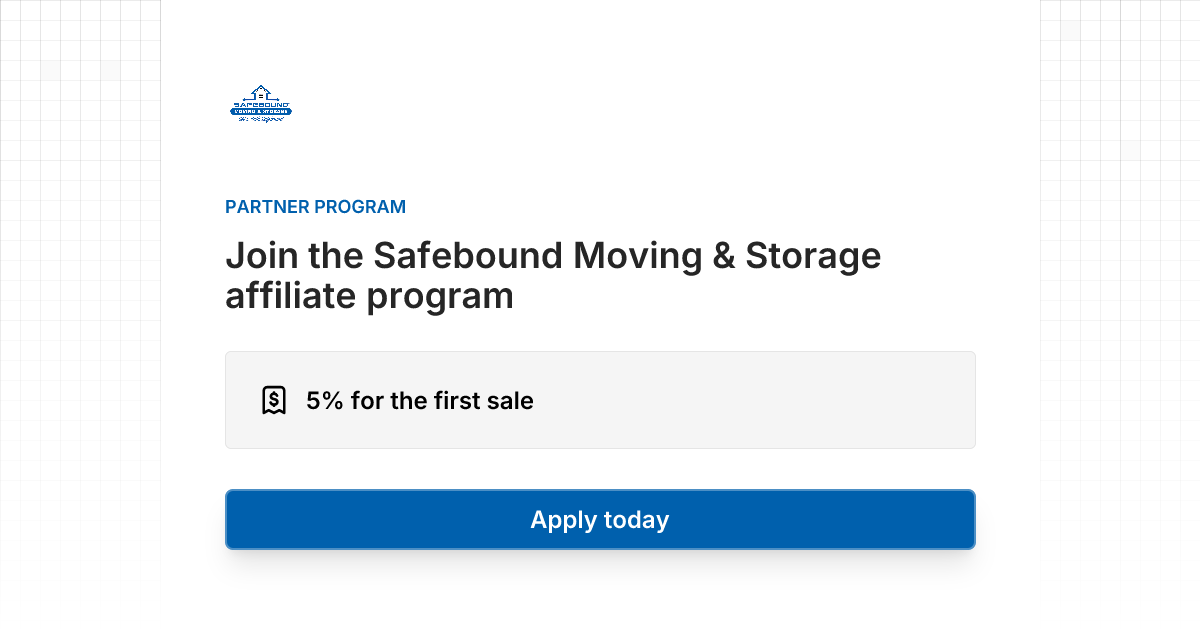 Safebound Moving & Storage Affiliate Program | Dub