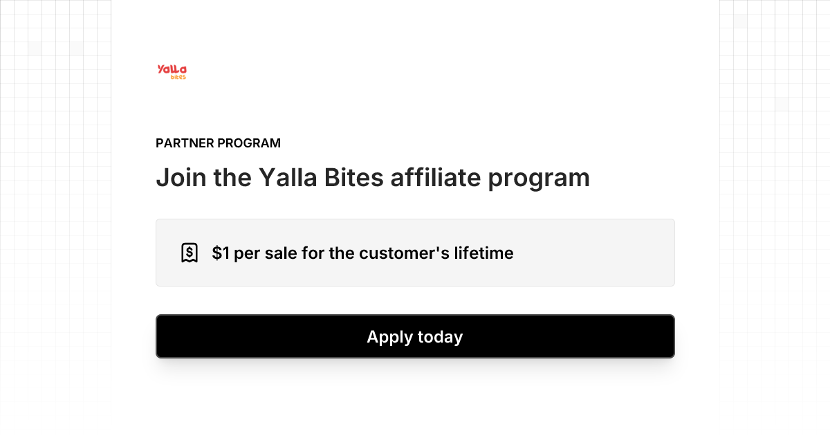 Yalla Bites Affiliate Program | Dub